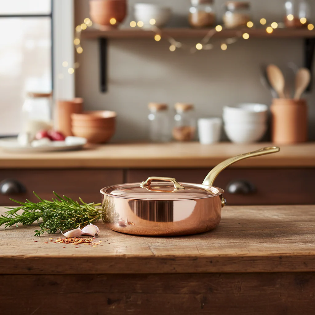 Mauviel M'Heritage M'250 B 10-Piece Cookware Set, Brass Handles - Image 6
