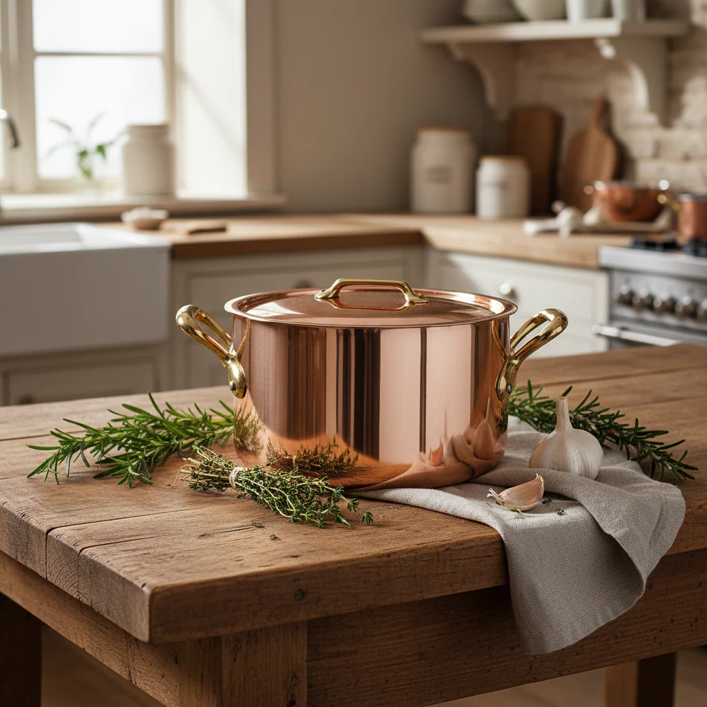Mauviel M'Heritage M'250 B 10-Piece Cookware Set, Brass Handles - Image 7