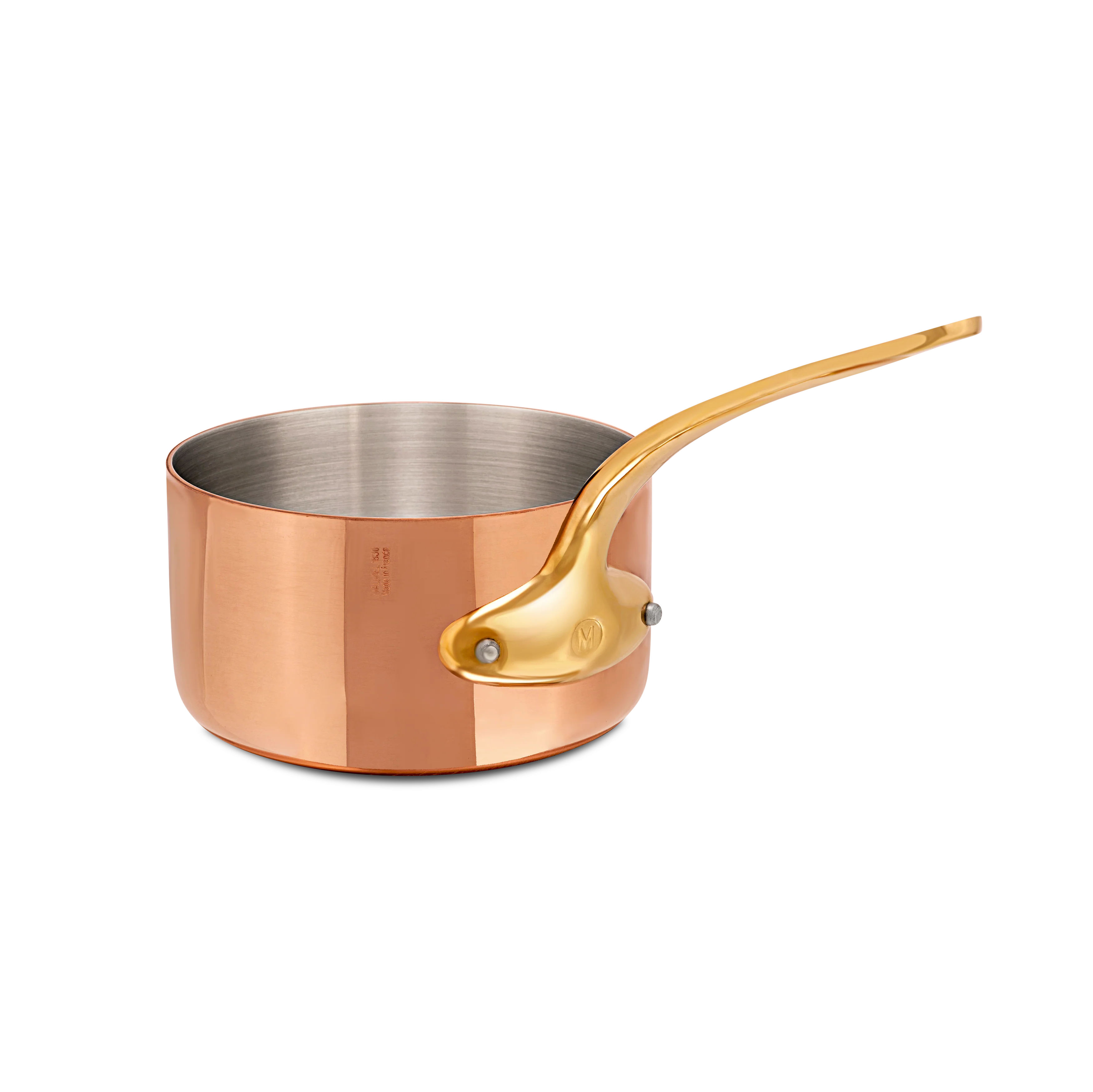 Mauviel M'Heritage M'250 B Copper Sauce Pan With Lid, Brass Handle - Image 8