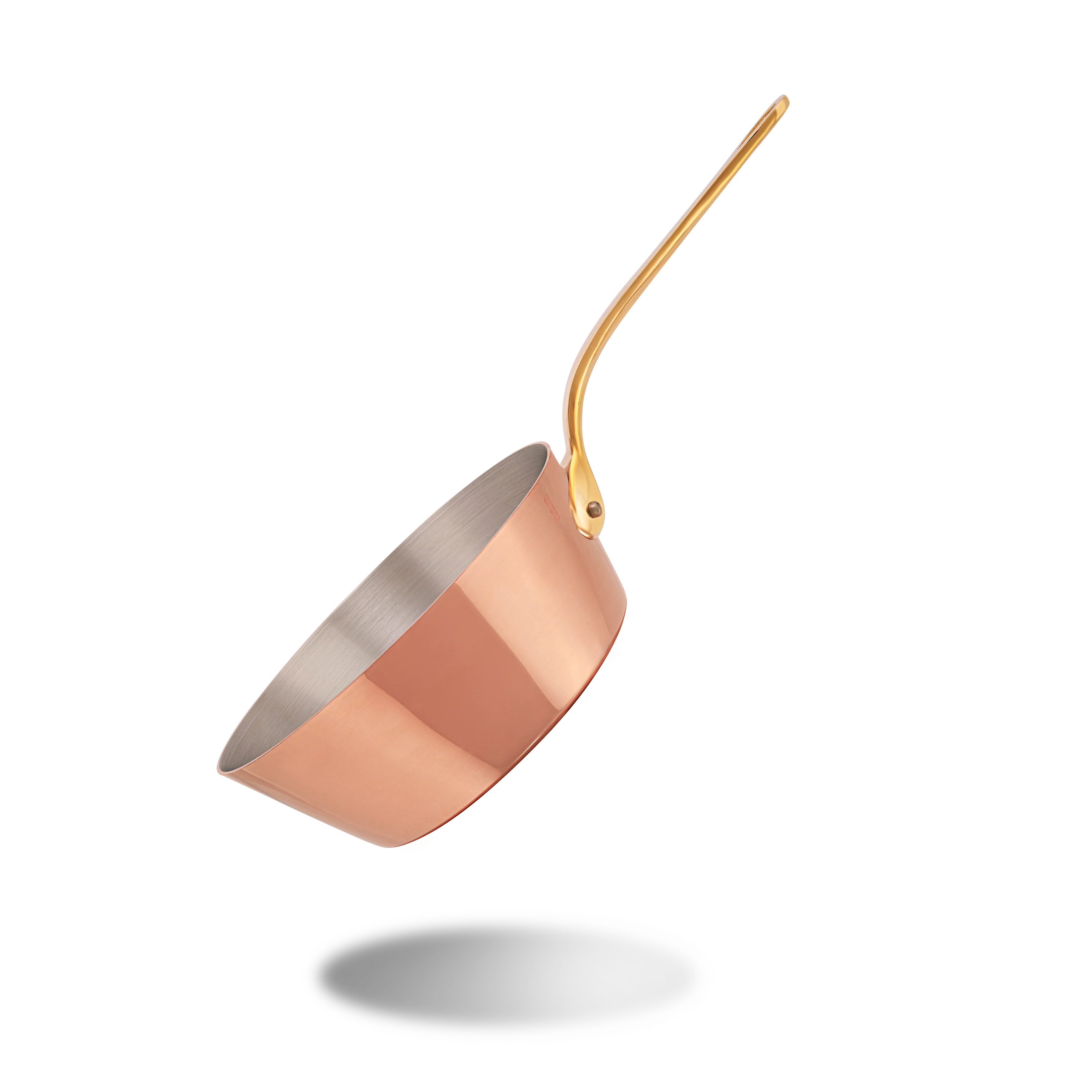 Mauviel M'Heritage M'250 B Copper Splayed Saute Pan With Lid, Brass Handle, 3.6-Qt - Image 8