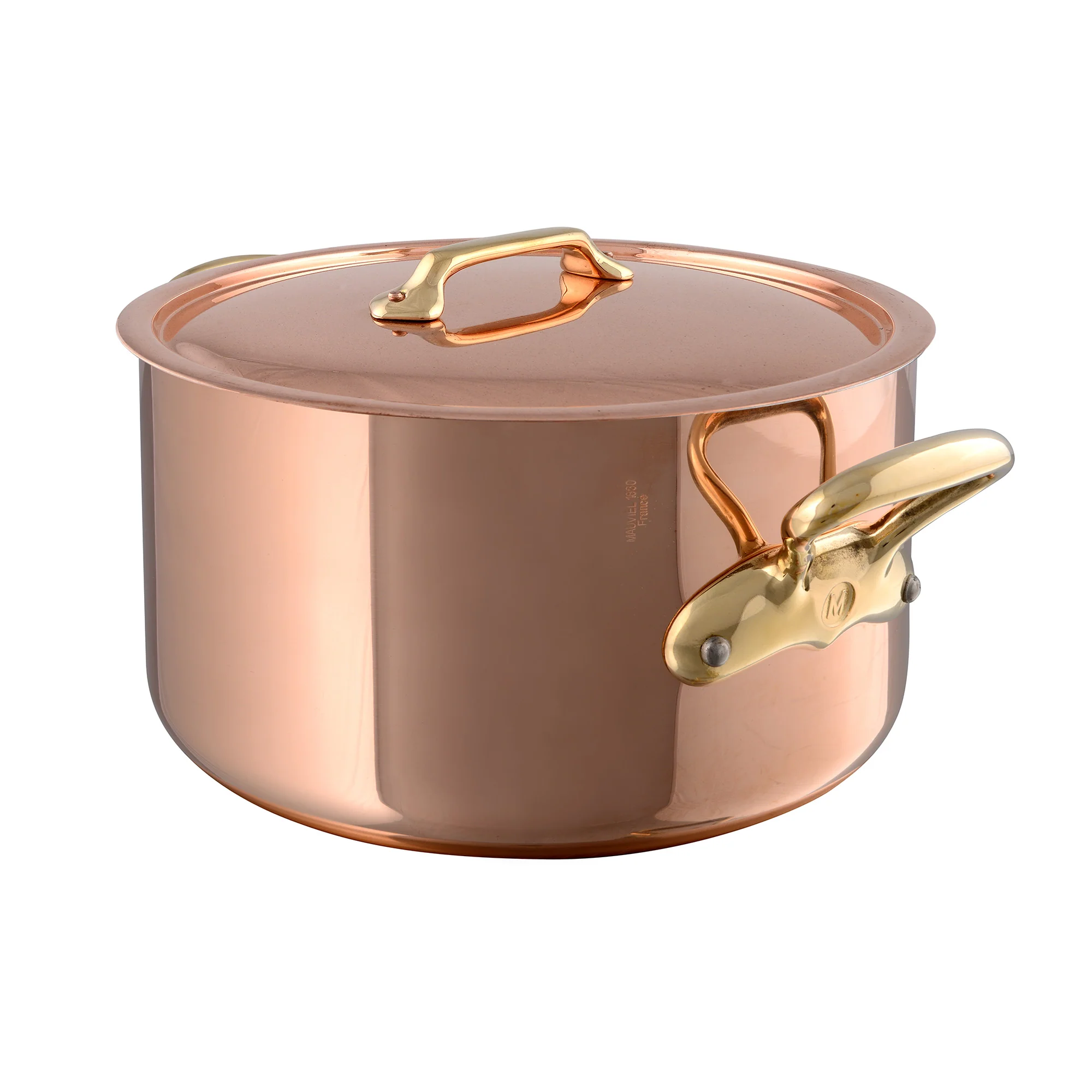 Mauviel M'Heritage M'250 B Stewpan With Lid, Brass Handles