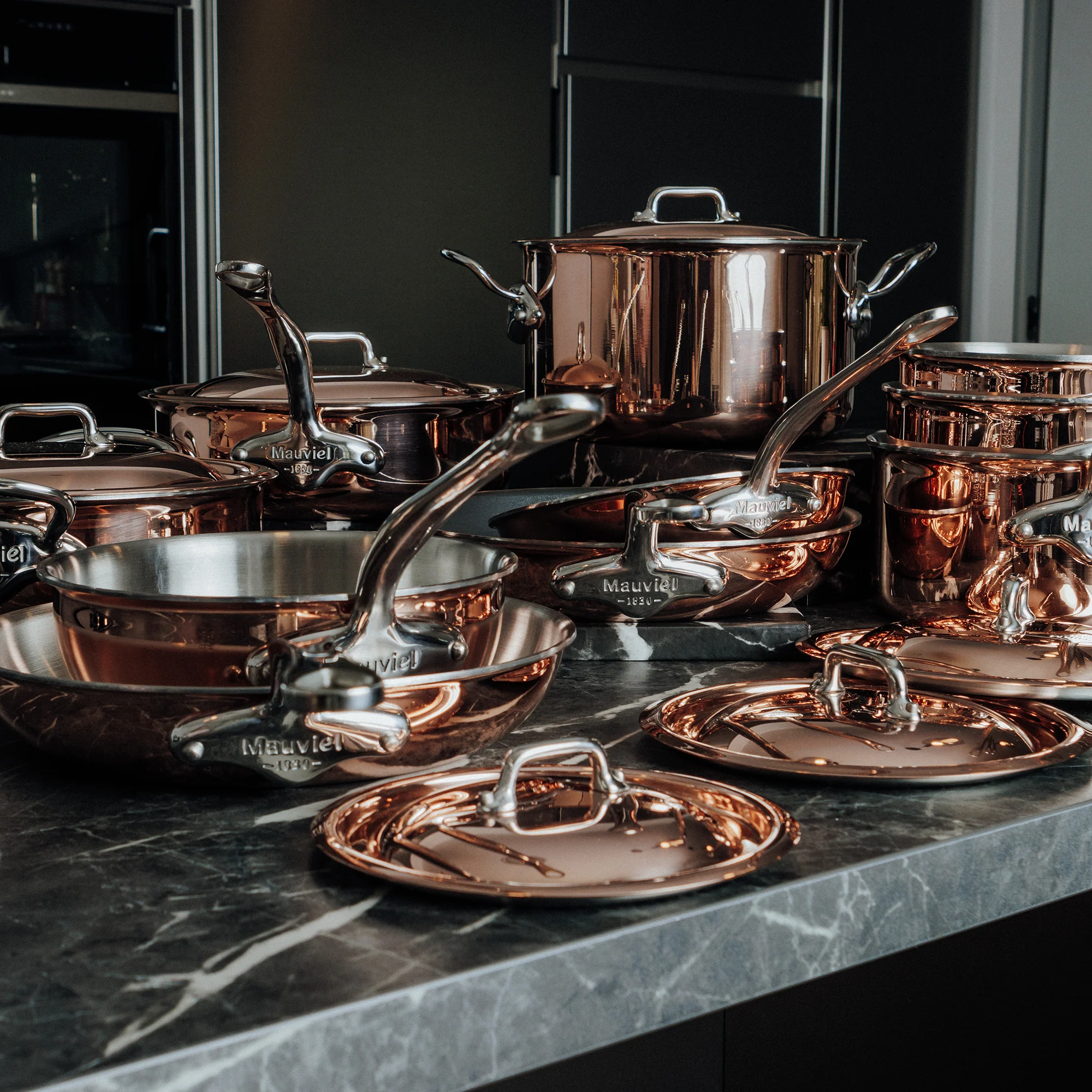 Mauviel M'6 S 12-Piece Induction Copper Cookware Set With Cast Stainless Steel Handles - Image 11