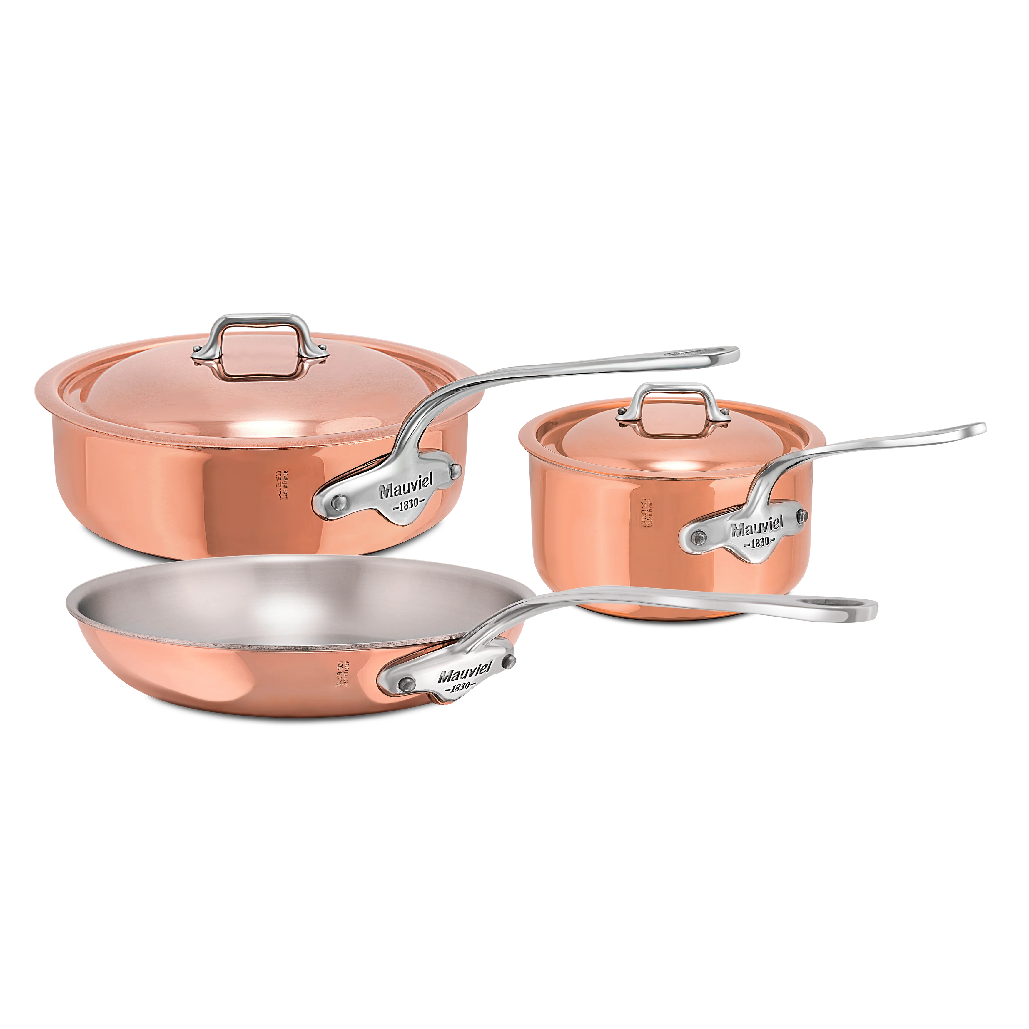 Mauviel M'6 S 5-Piece Induction Copper Cookware Set With Cast Stainless Steel Handles - Image 2