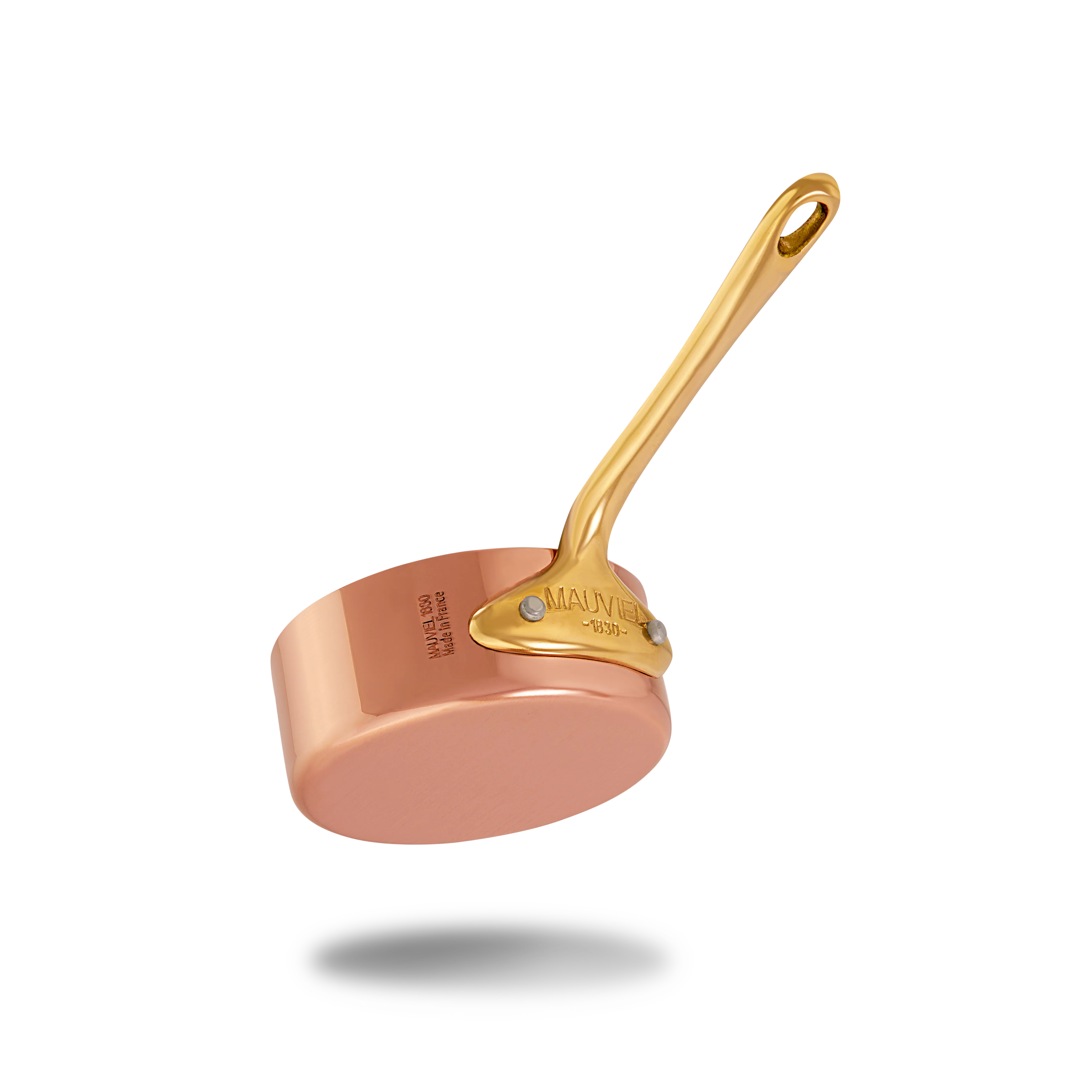Mauviel M'MINIS Copper Saute Pan With Brass Handles, 0.1-Qt - Image 3