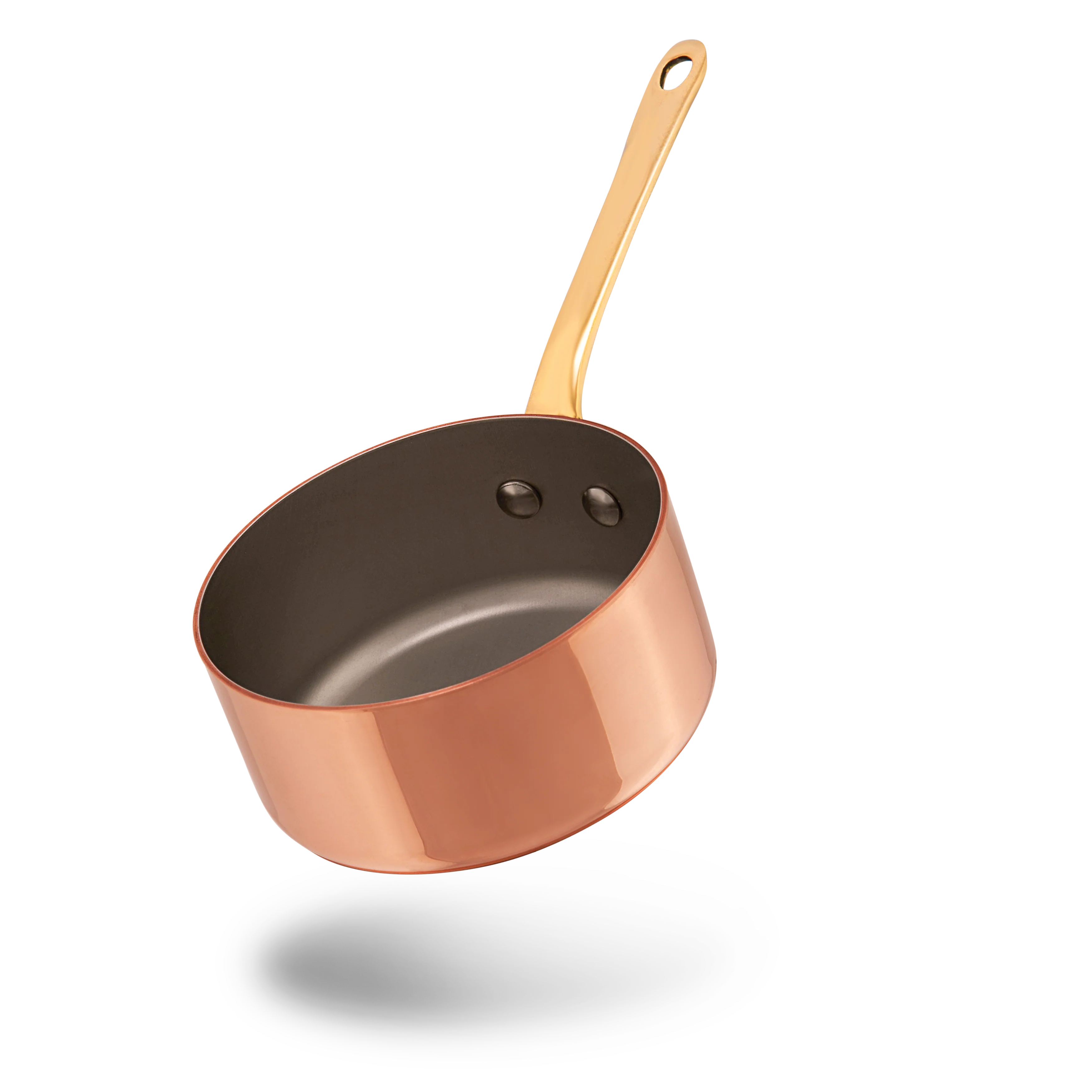 Mauviel M'MINIS Copper Saute Pan With Brass Handles, 0.1-Qt - Image 4