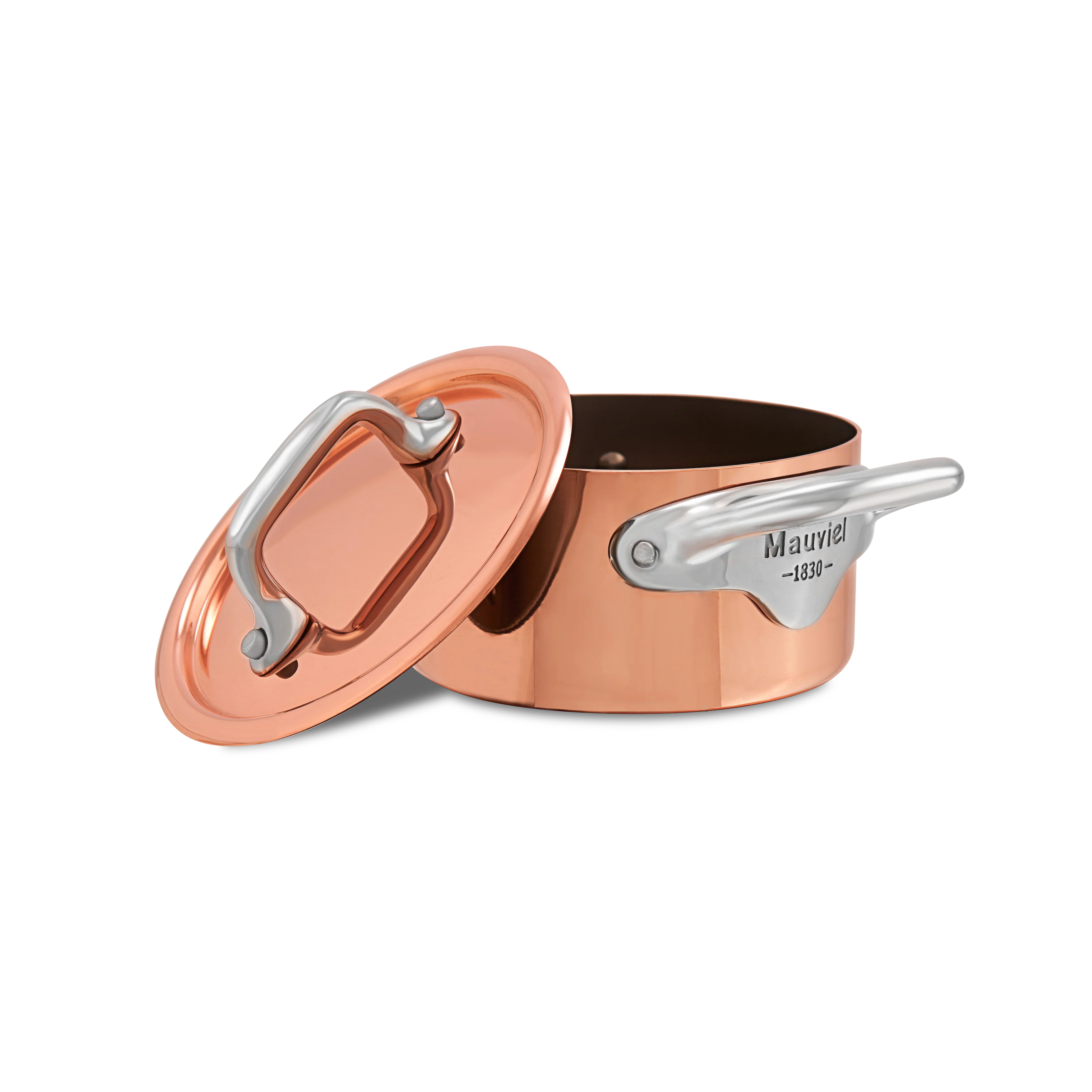 Mauviel M'MINIS Copper Stewpan With Stainless Steel Handles, 0.34-Quart - Image 3