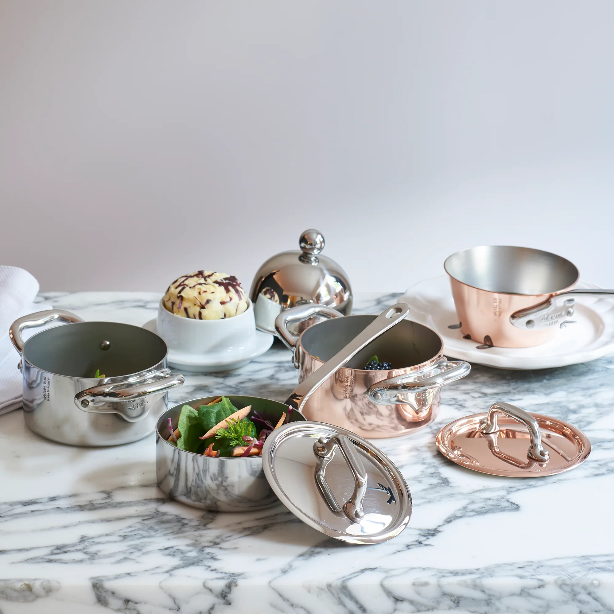 Mauviel M'MINIS Copper Splayed Saute Pan With Cast Stainless Steel Handle, 3.54-In - Image 4