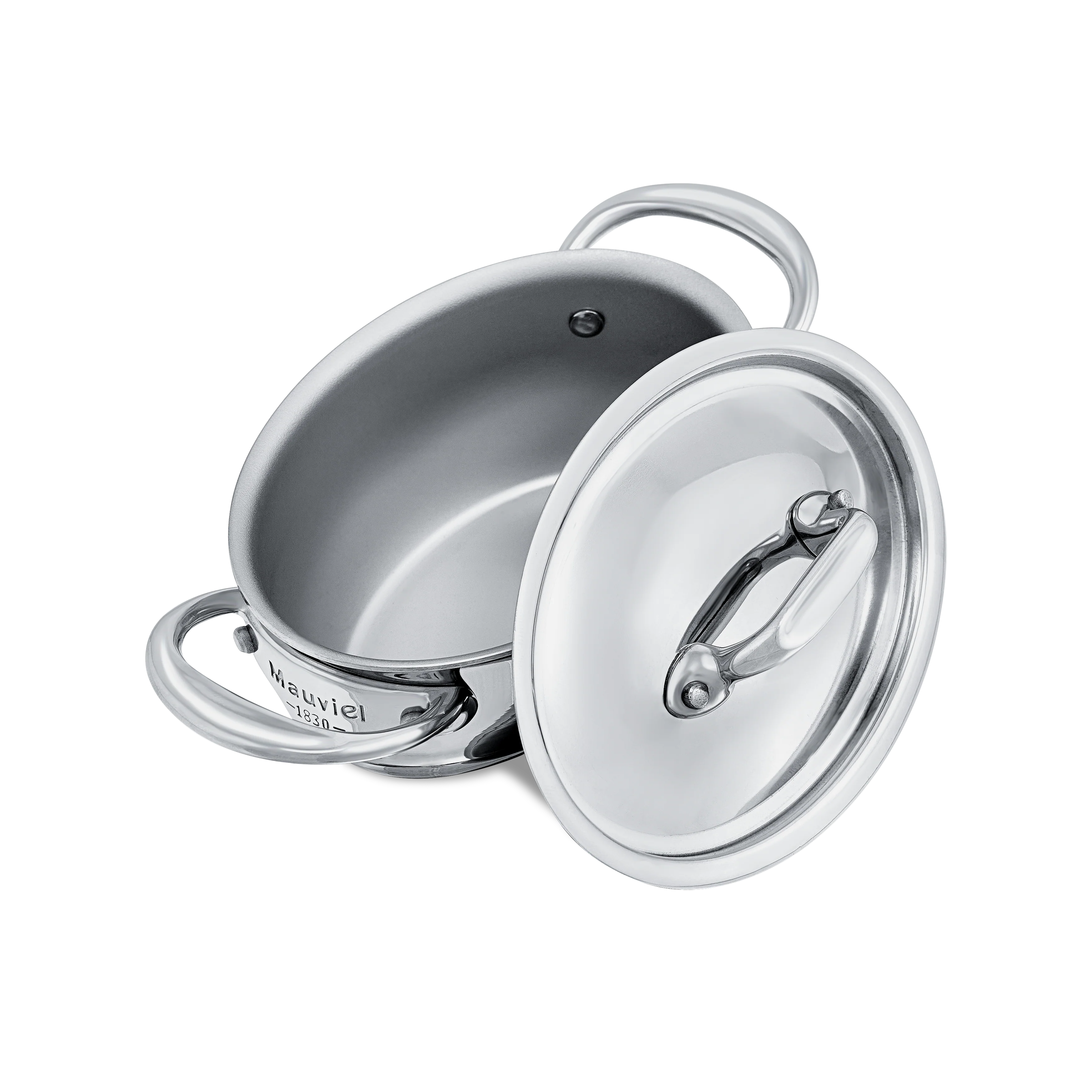 Mauviel M'MINIS Stainless Steel Oval Stewpan With Lid, 0.42-Qt - Image 3