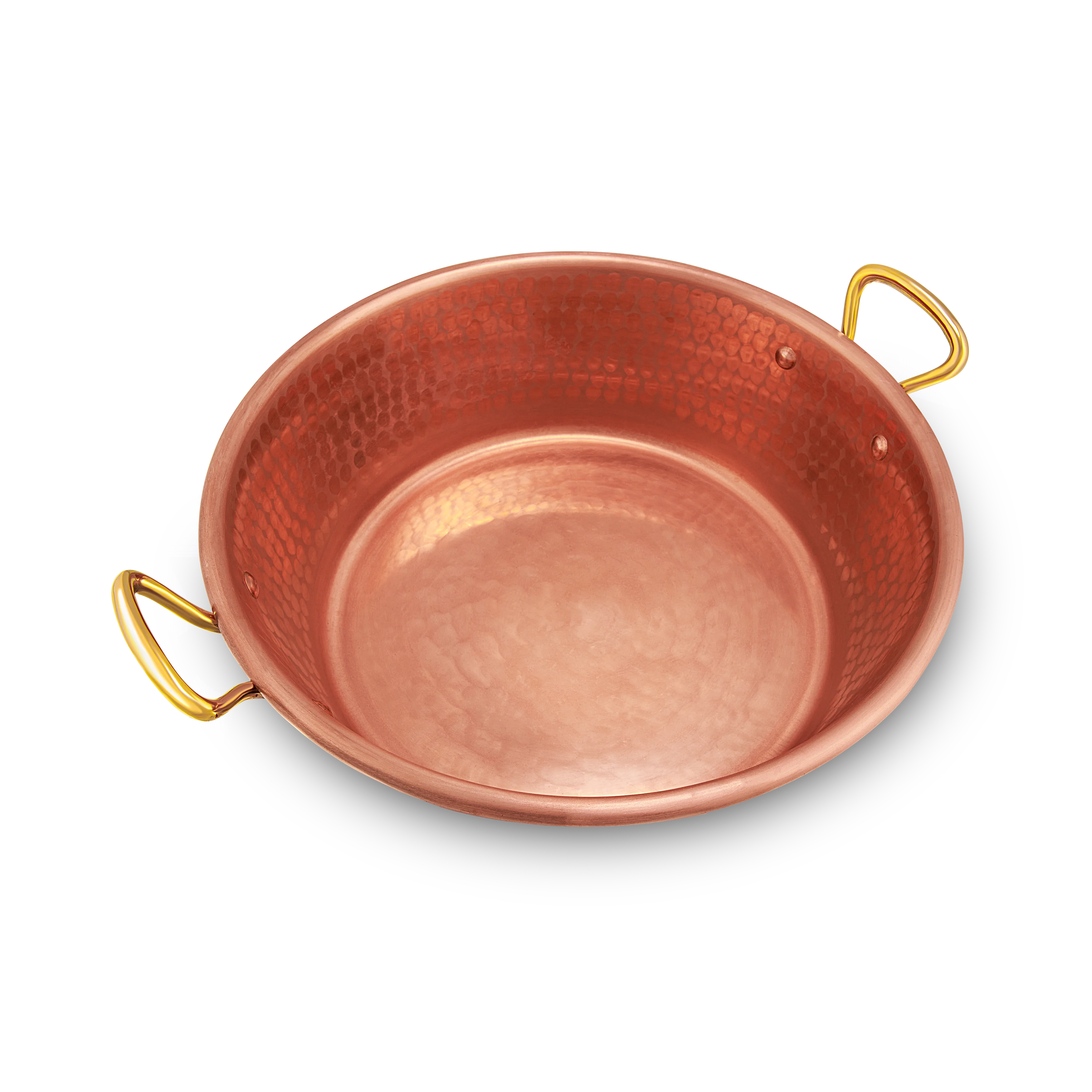 Mauviel M'PASSION Hammered Copper Jam Pan With Brass Handles - Image 3