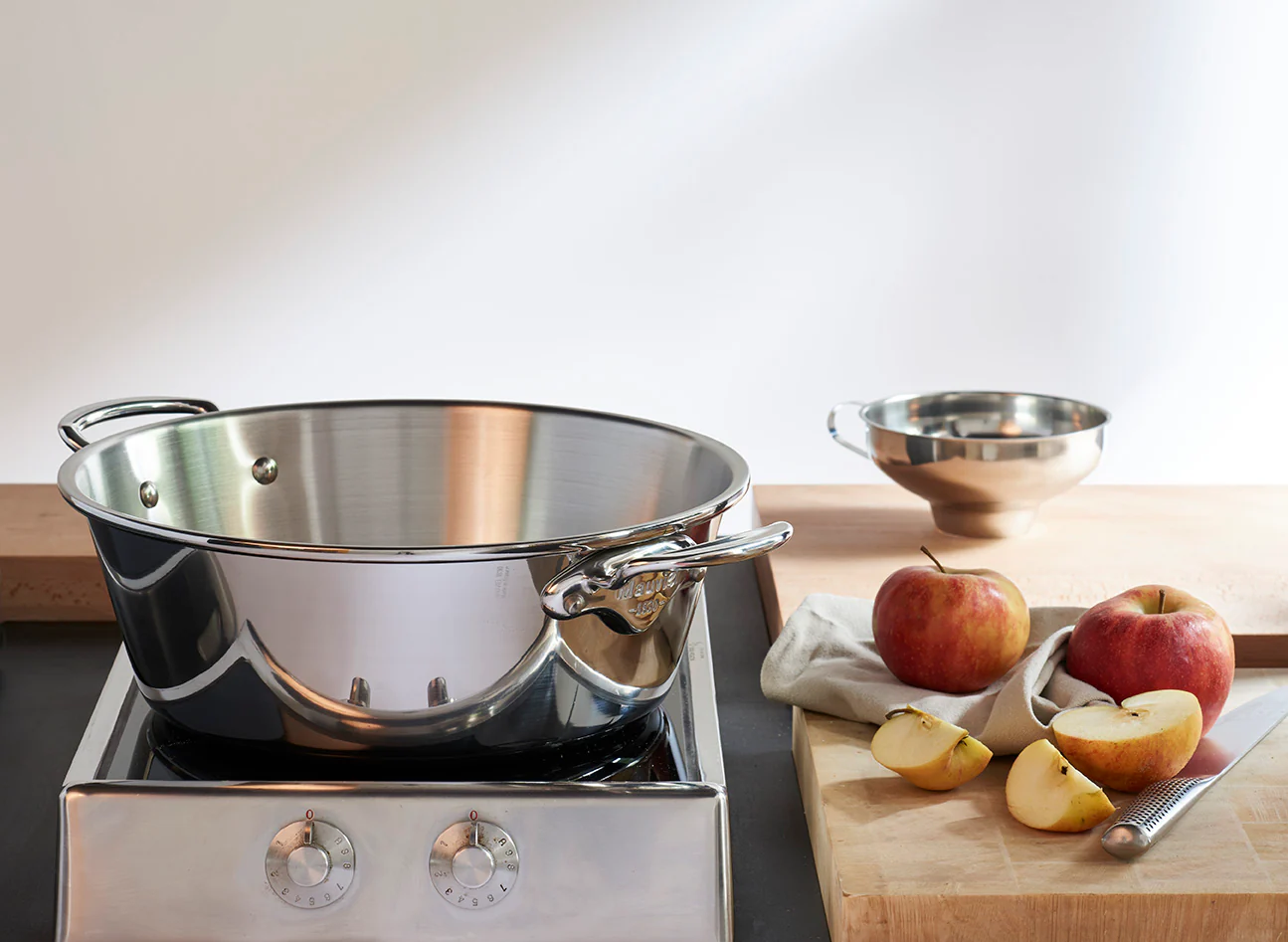 Mauviel M'PASSION Stainless Steel Jam Pan With Stainless Steel Handles, 10.5-Qt - Image 5