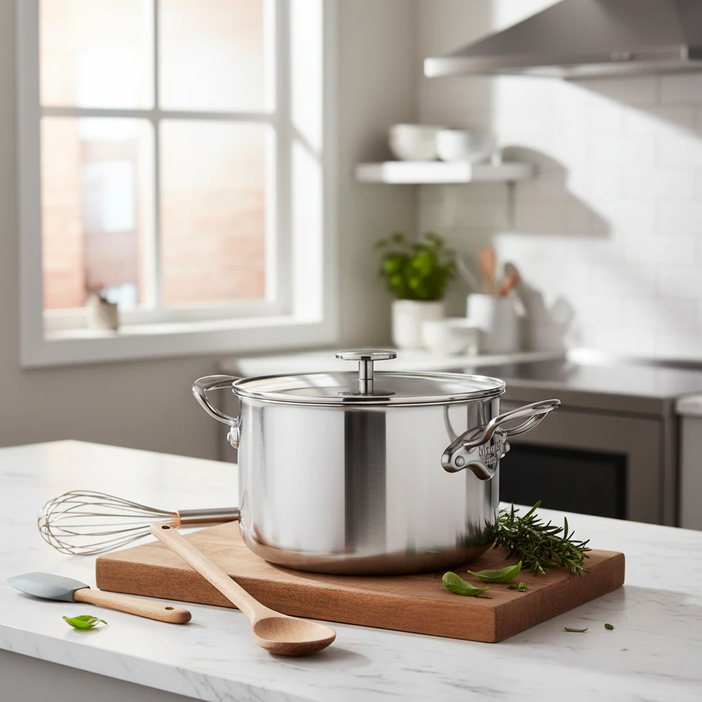Mauviel M'Pure Stew Pan With Glass Lid, Cast Stainless Steel Onyx Handles, 6.1-Qt - Image 6