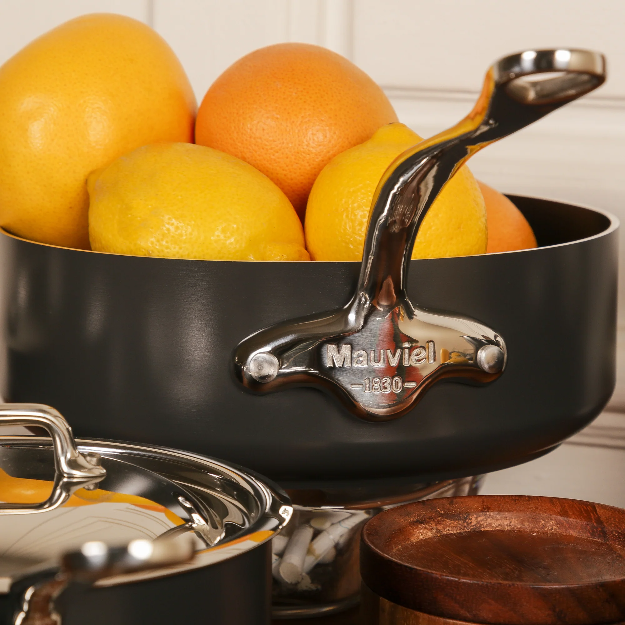 Mauviel M'STONE 3 Stewpan With Lid, Cast Stainless Steel Handles, 6.7-Qt - Image 3