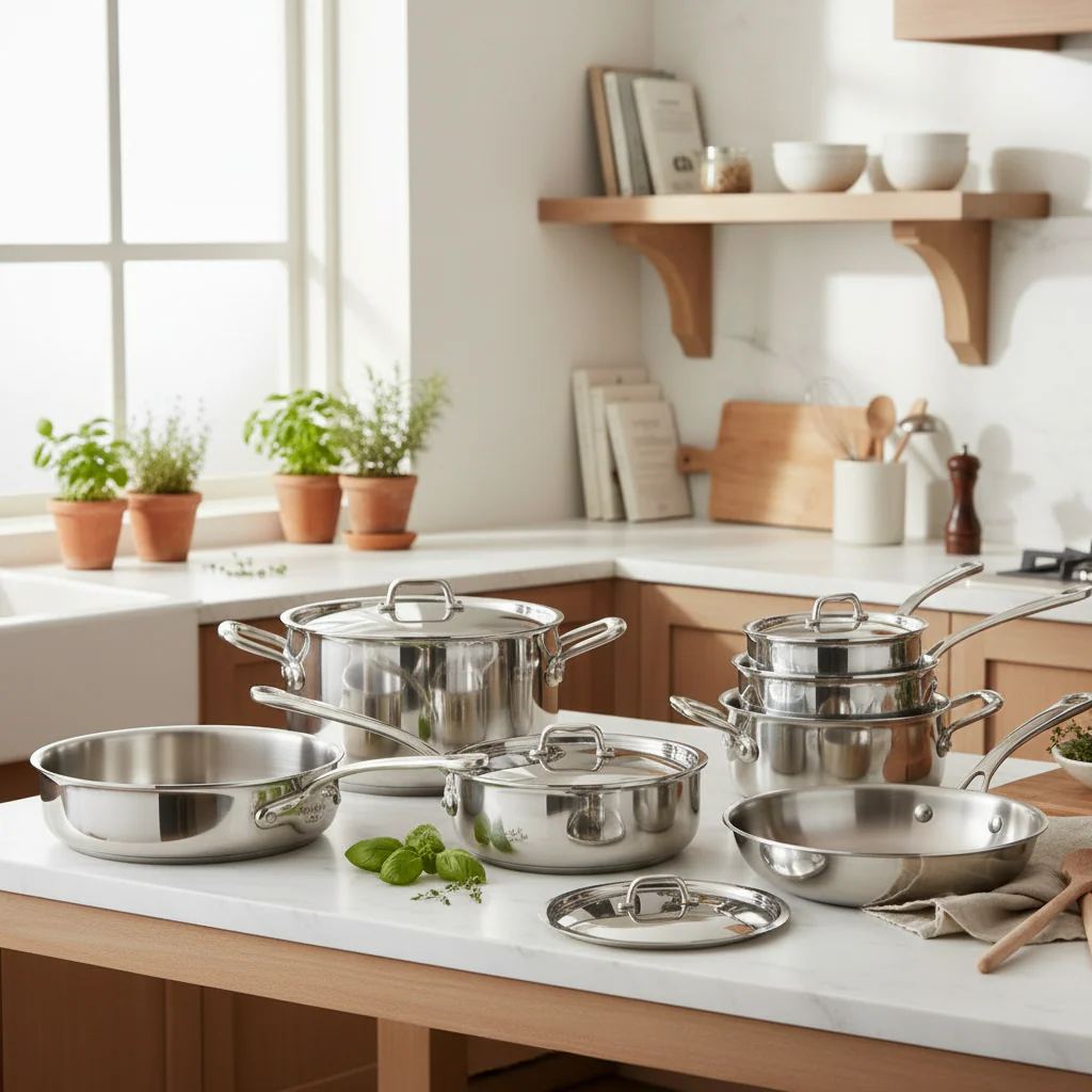 Mauviel M'URBAN 4 Tri-Ply 12-Piece Cookware Set With Cast Stainless Steel Handles - Image 5