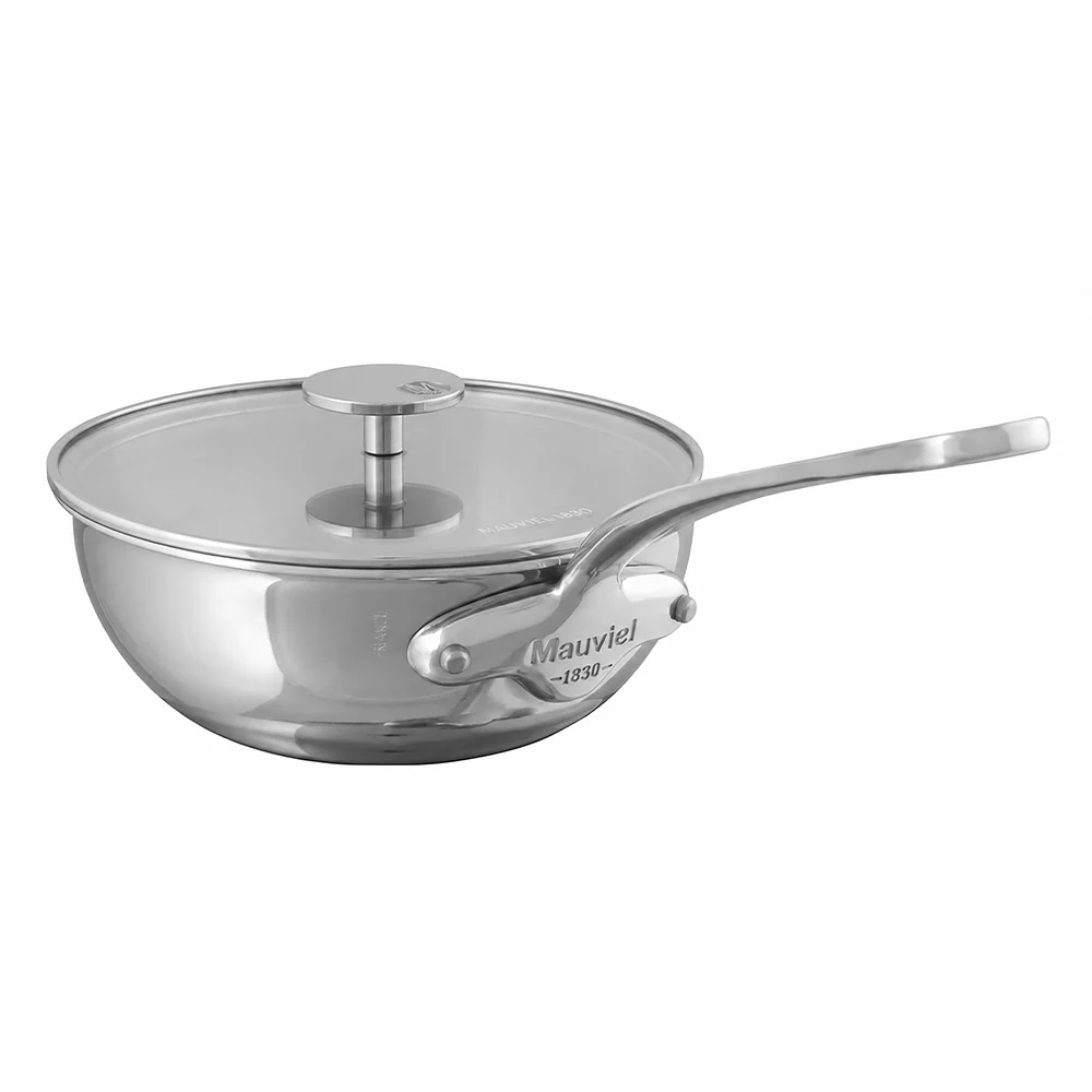 Mauviel M'URBAN 4 Tri-Ply Chef Pan With Glass Lid, Cast Stainless Steel Handle