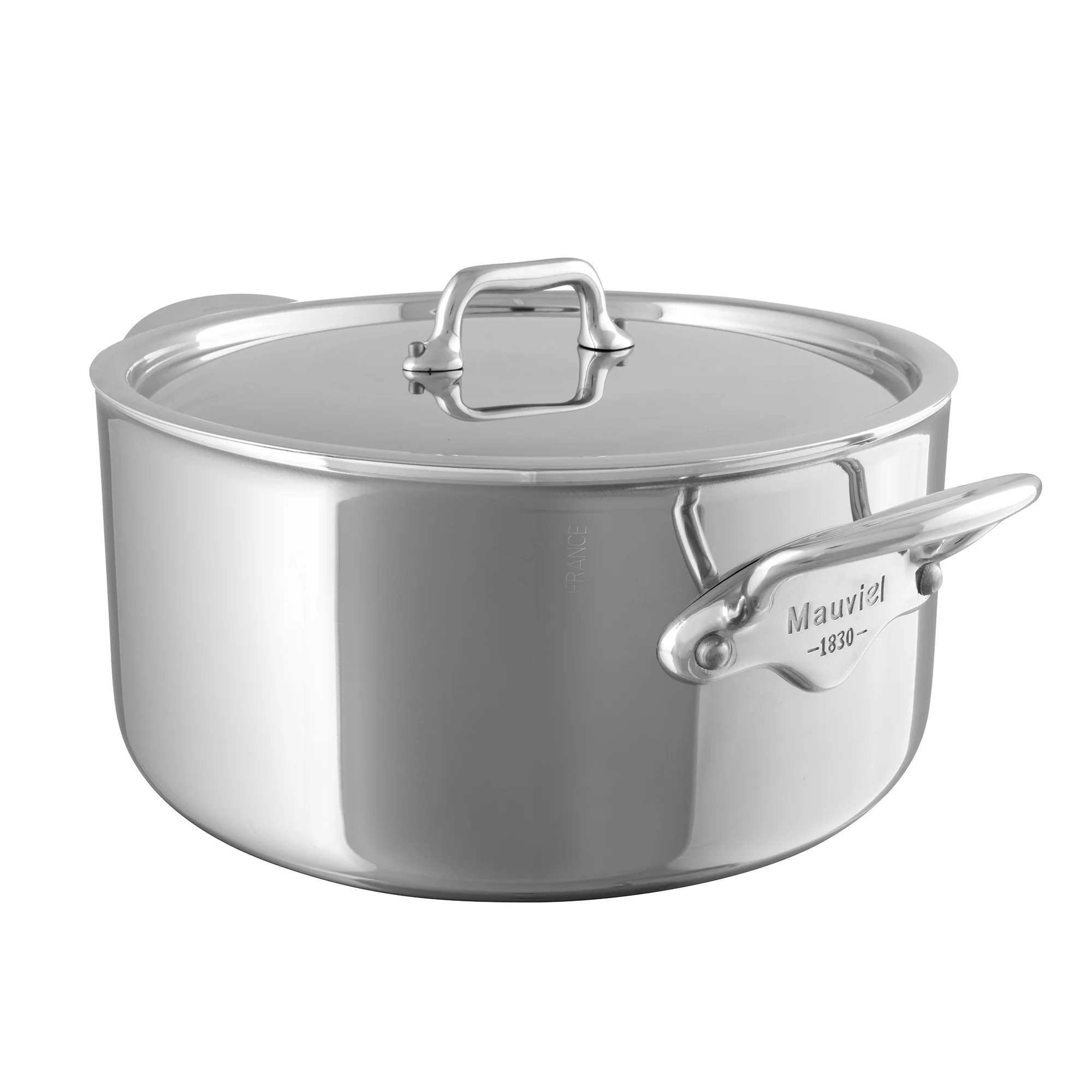 Mauviel M'URBAN 4 Tri-Ply Stewpan With Lid, Cast Stainless Steel Handles