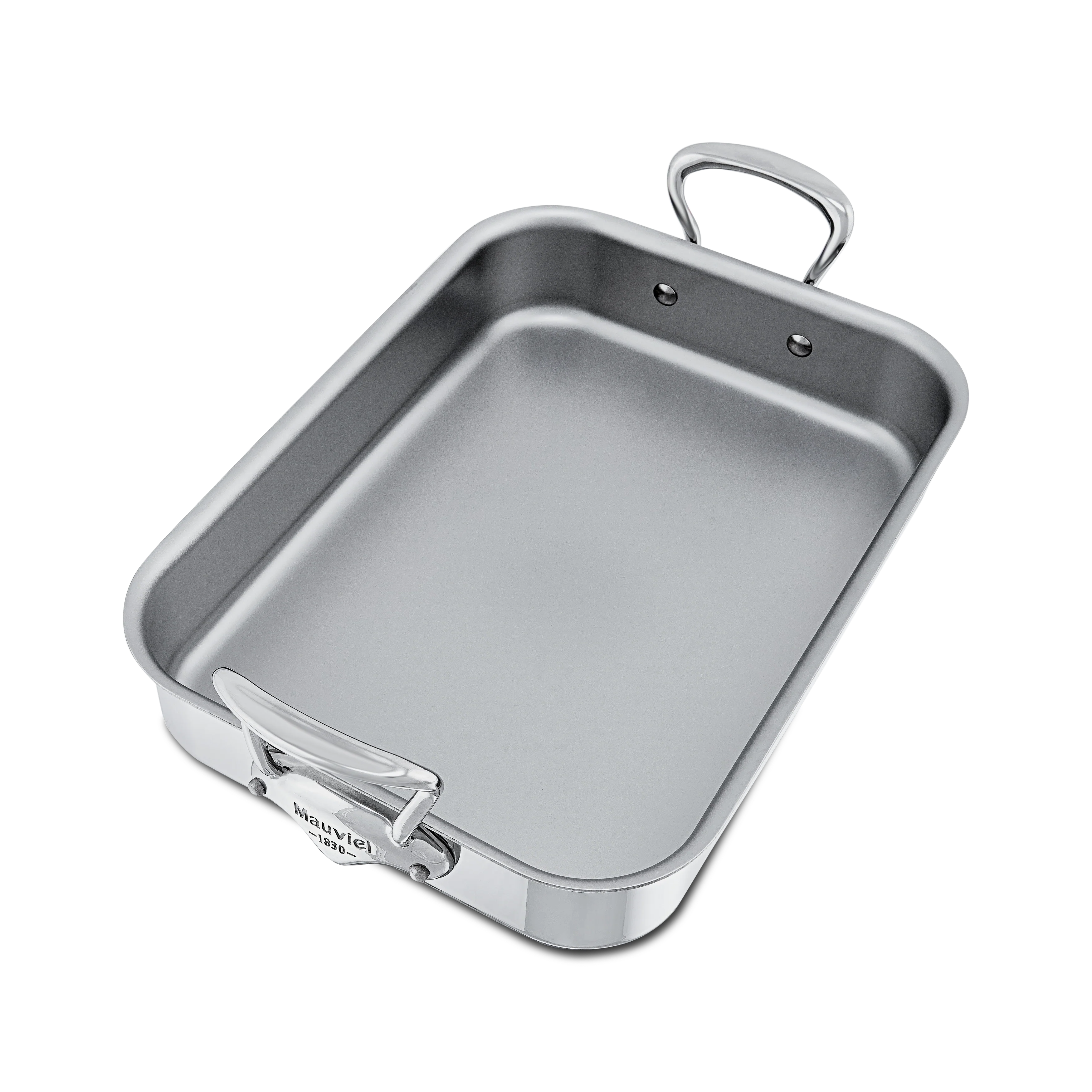 Mauviel Stainless Steel Roasting Pan With Cast Stainless Steel Handle, 9.8 x 8.6-in - Image 4