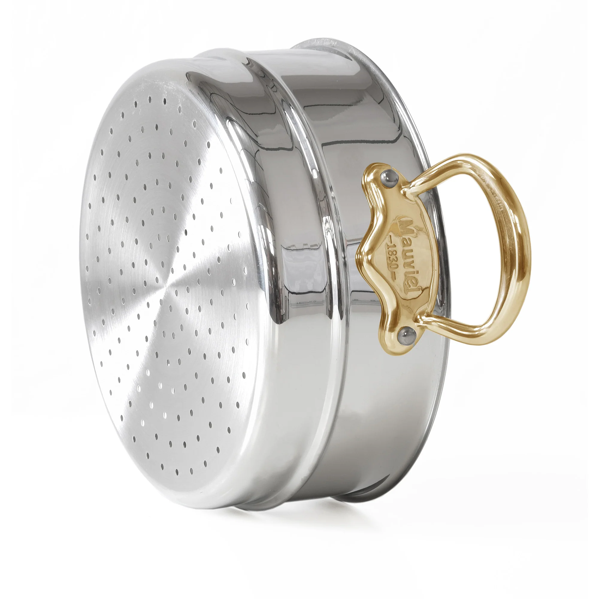 Mauviel Steamer Insert With Brass Handles, 7.9-in